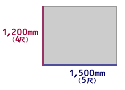 1,500×1,200（5尺×4尺）